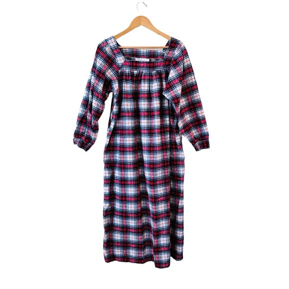 vermont country store Other - Vermont Country Store Nightgown Womens Medium Flannel Plaid Long Preppy Cozy